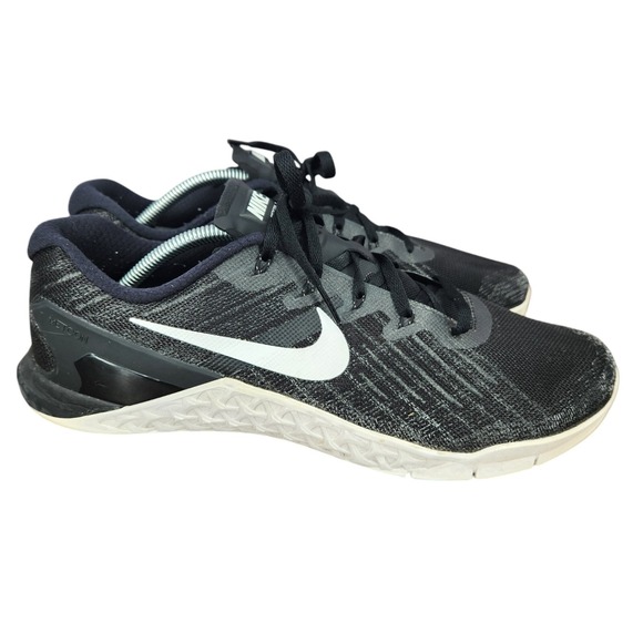 Nike Metcon 3 Shoes Mens 12 Black Cross TrainingLifting 898055-001 No Insoles*